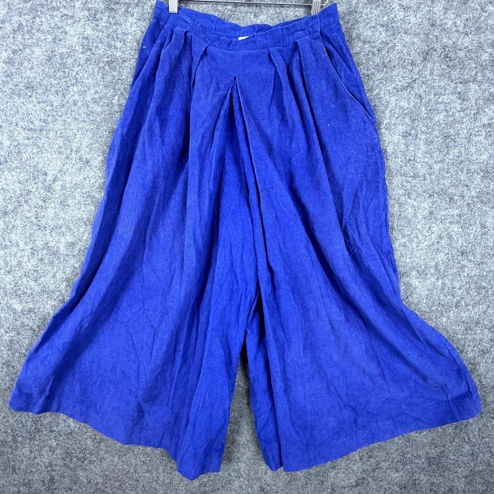 Vintage All Week Long Corduroy Pants Womens 16 Blue Baggy Super Wide Leg Skater
